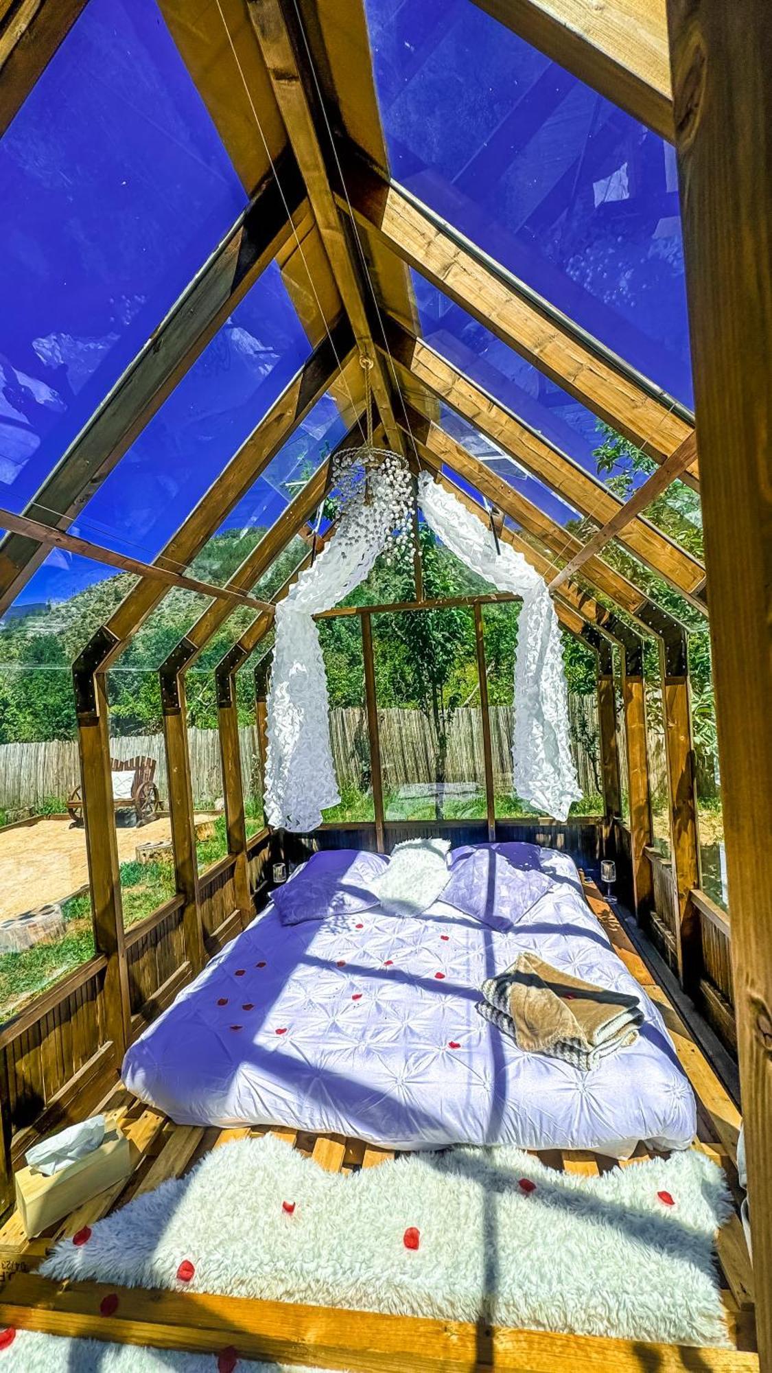 Luxury tent En Verre Sous Pluie Etoilee